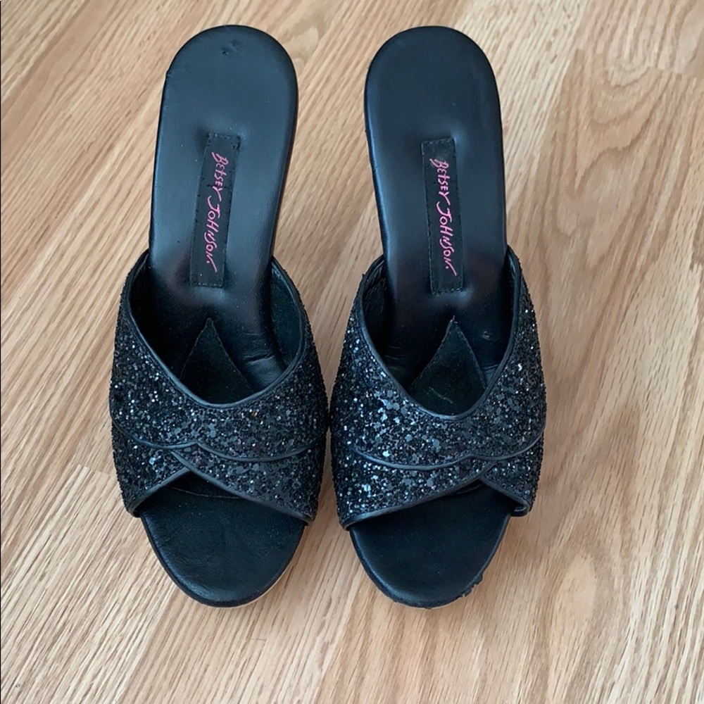 Betsy Johnson open toe heels